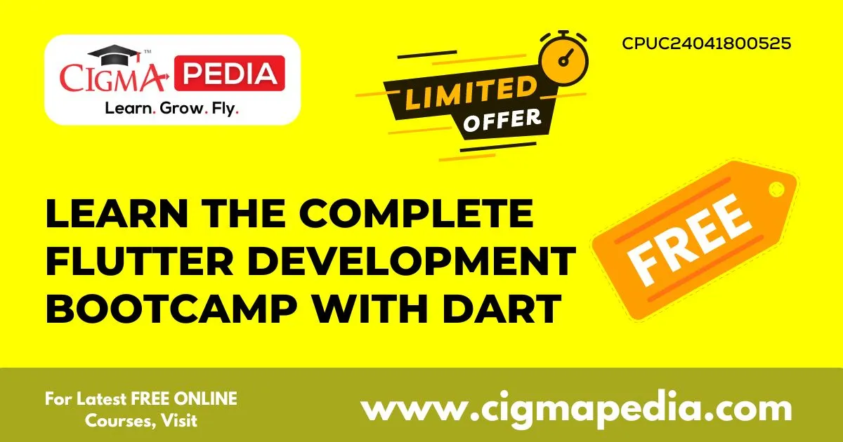 Learn The Complete Flutter Development Bootcamp With Dart Free Udemy