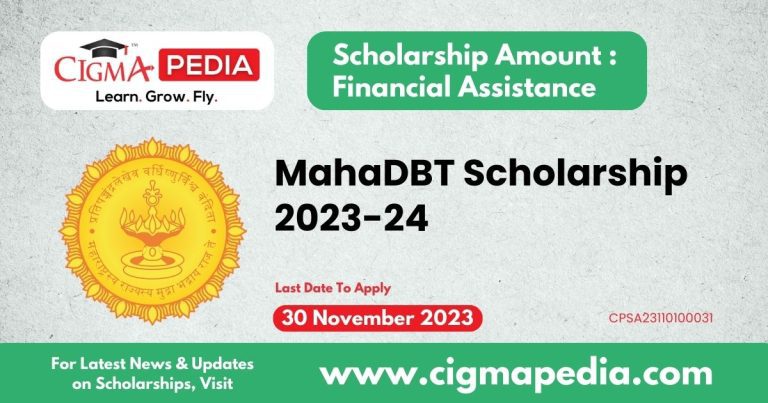 Mahadbt Scholarship 2023 Apply Online