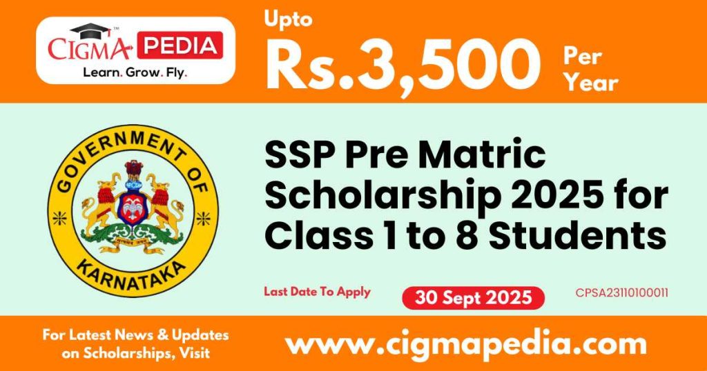 SSP Pre Matric Scholarship