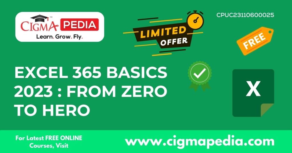 Excel 365 Basics 2023 From Zero to Hero