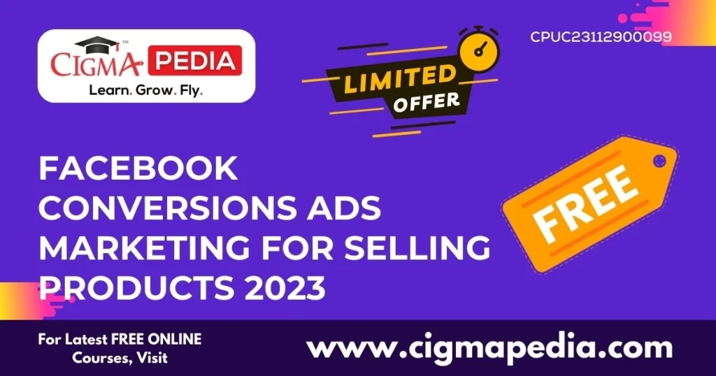 Facebook Conversions Ads Marketing For Selling Products 2023