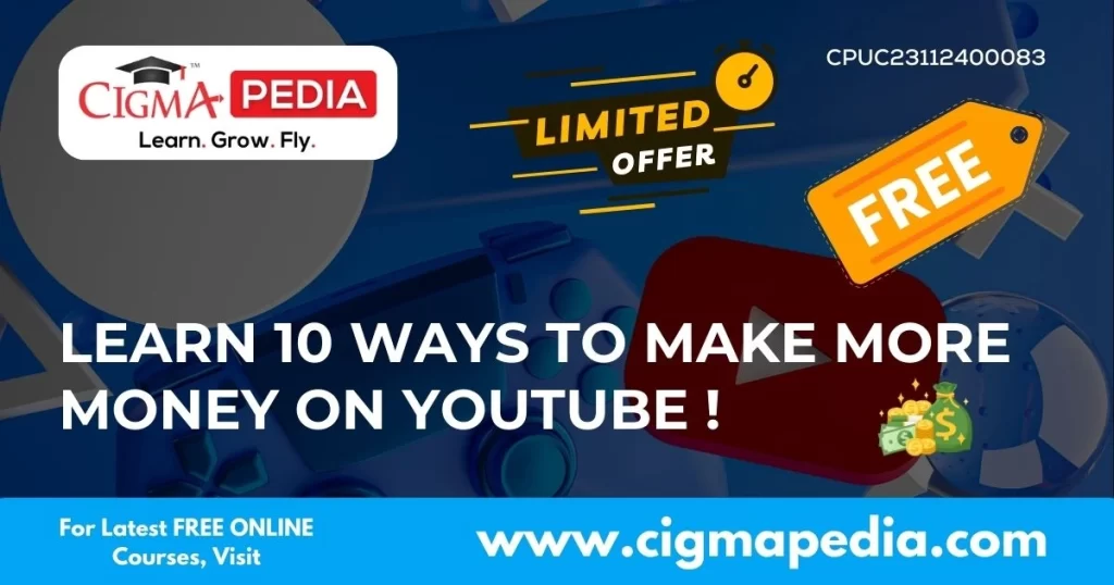 Learn 10 Ways to Make MORE Money on YouTube !