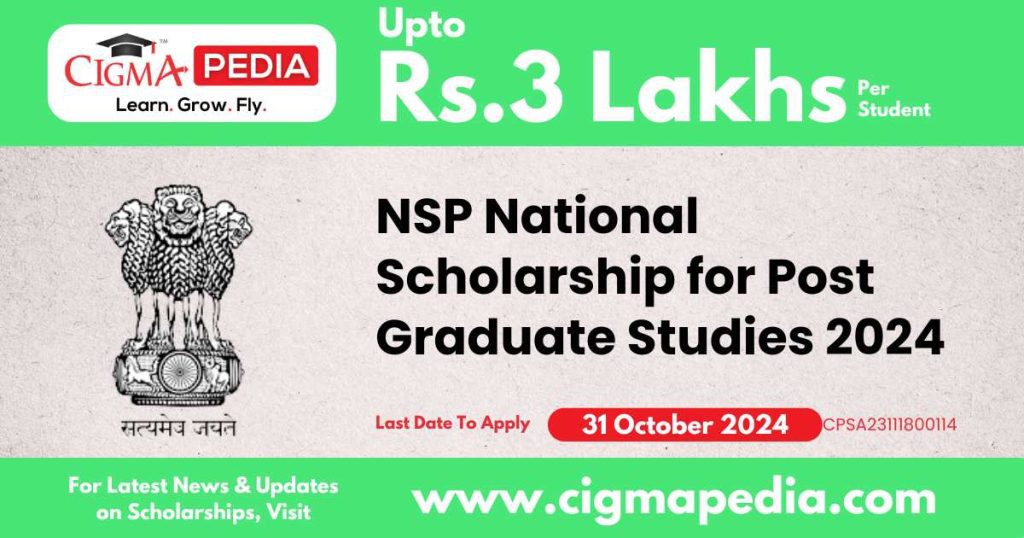 NSP Scholarship for PG Studies