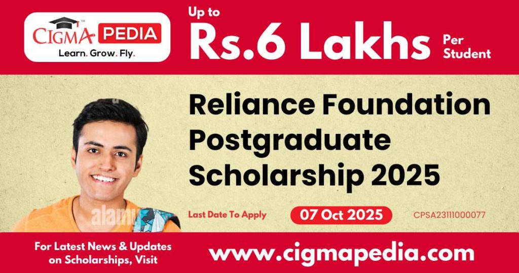 Reliance Foundation Postgraduate Scholarship