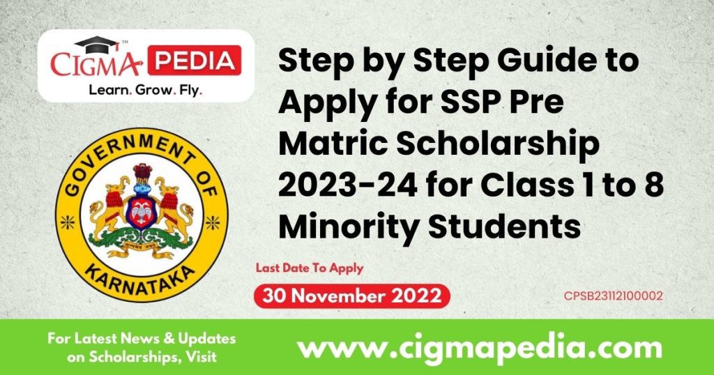 Step by Step Guide to Apply for SSP Pre Matric Scholarship 2023-24 for Class 1 to 8 Minority Students