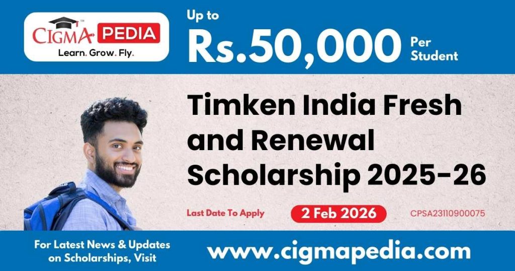 Timken India Fresh and Renewal Scholarship