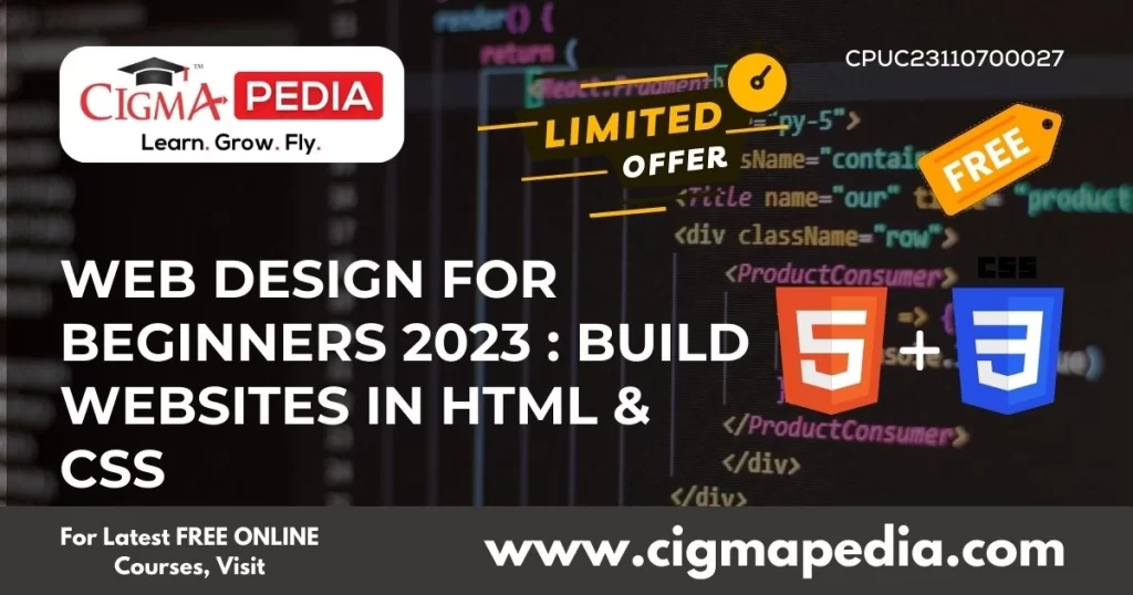 Web Design for Beginners 2023 Build Websites in HTML & CSS