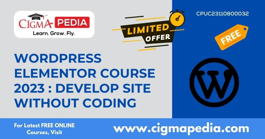 Wordpress Elementor Course 2023 Develop Site Without Coding