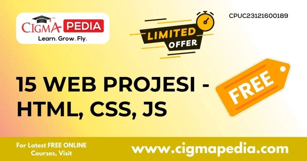 15 Web Projesi - Html, Css, Js