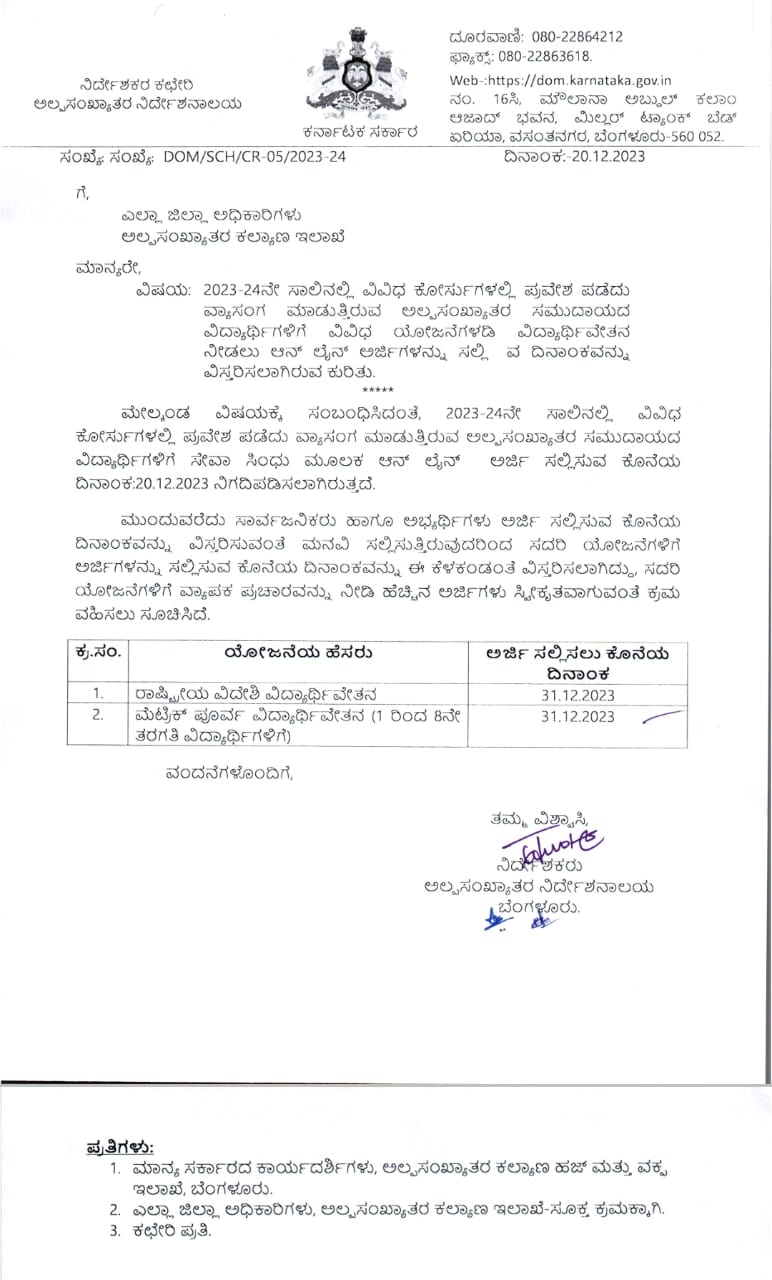 SSP Pre Matric Scholarship For Class 1 To 8 Minority Students 2023-24 ...