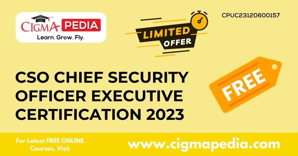 CSO Chief Security Officer Executive Certification 2023