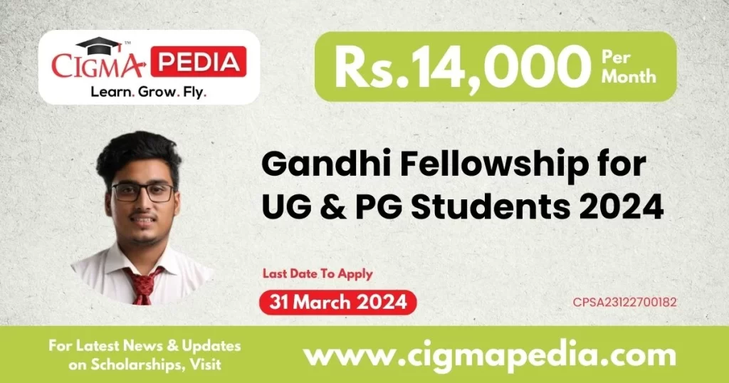 Gandhi Fellowship for UG & PG Students