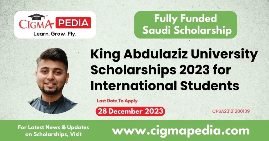 King Abdulaziz University Scholarships for International Students 2023-2024