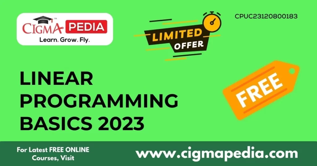 Linear Programming basics 2023