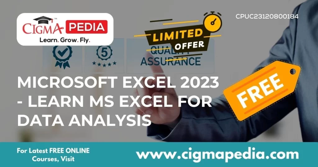 Microsoft Excel 2023 - Learn MS EXCEL For DATA Analysis