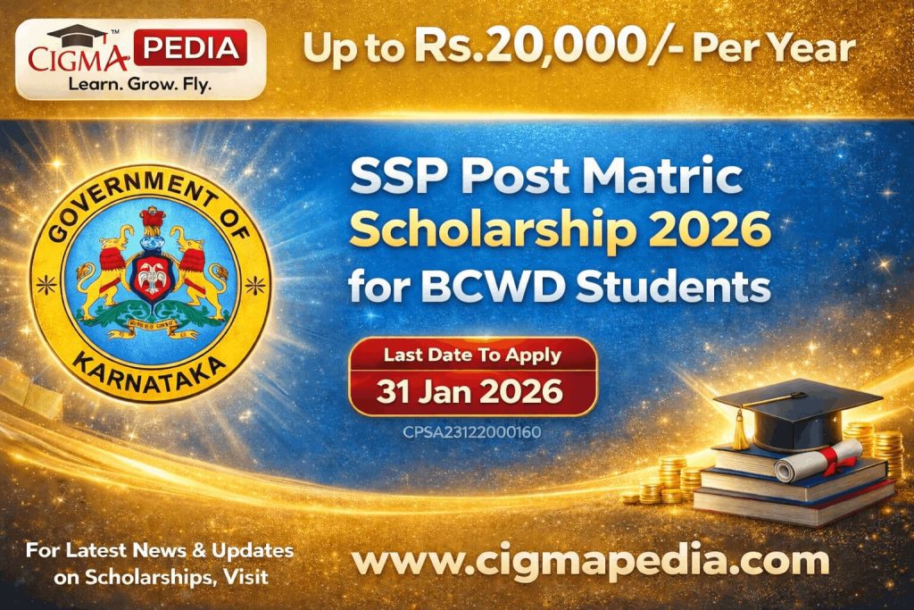 SSP Post Matric Scholarship 2026 for BCWD Students