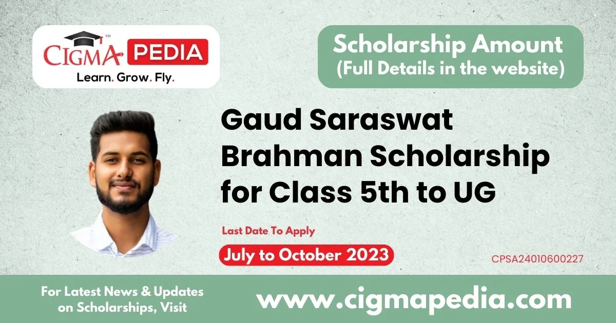 Gaud Saraswat Brahman Scholarship for Class 5th to UG Students 2023-24 ...