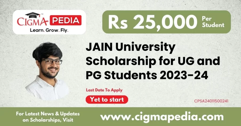 JAIN University Scholarship for UG and PG Students 202324