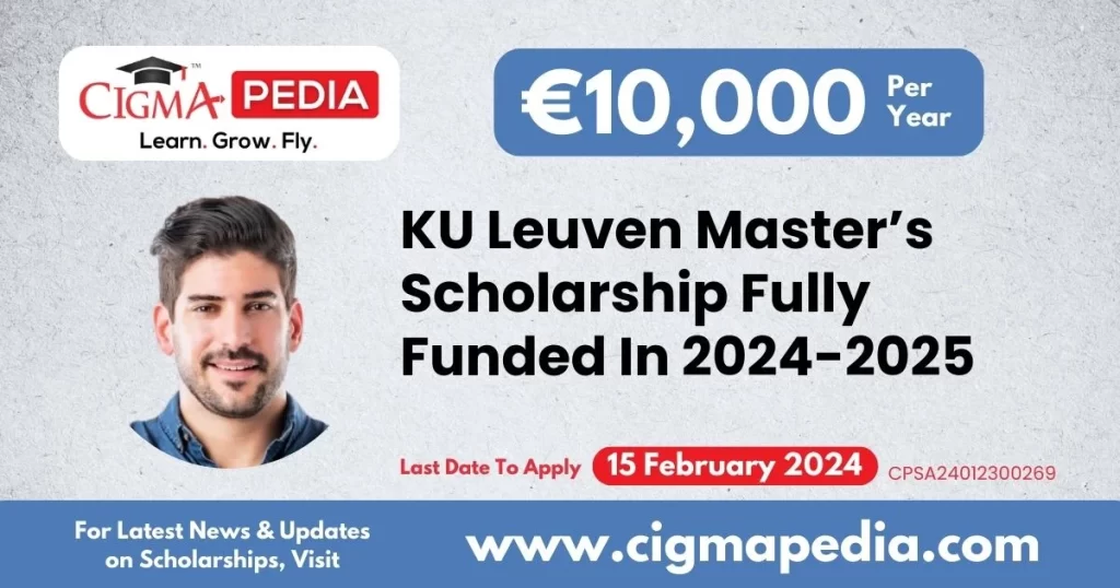 KU Leuven Masters Scholarship Fully Funded In 20242025 Study In