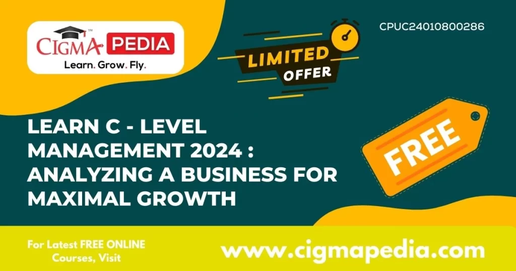 Learn C - level management 2024 analyzing a business for maximal growth