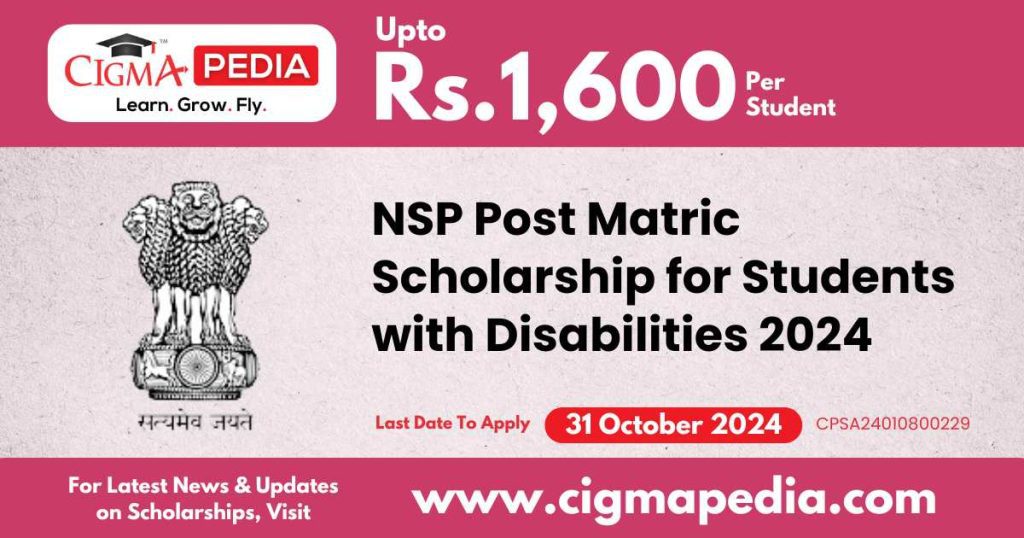 NSP Post Matric Scholarship for Students with Disabilities