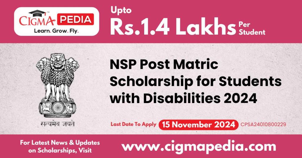 NSP Post Matric Scholarship for Students with Disabilities