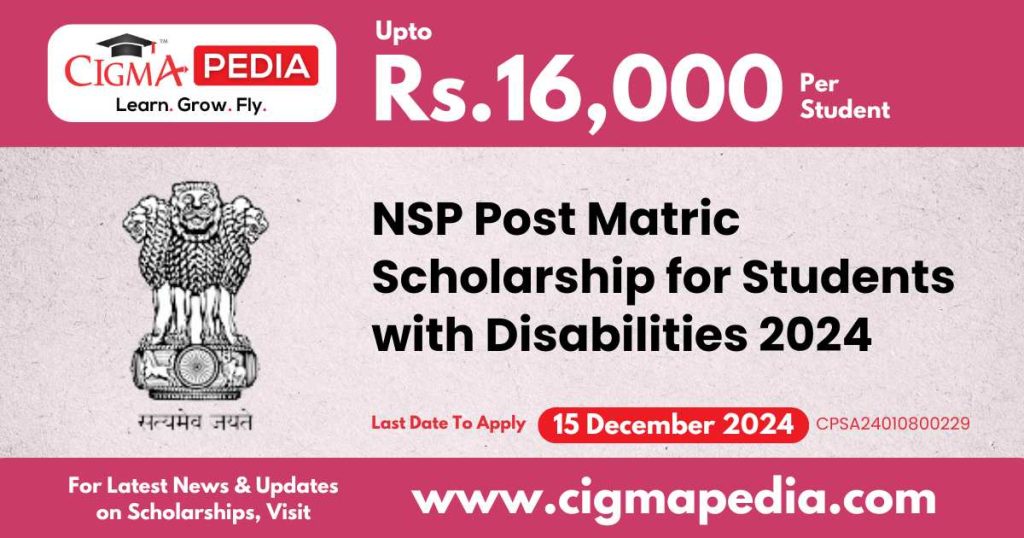 NSP Post Matric Scholarship for Students with Disabilities