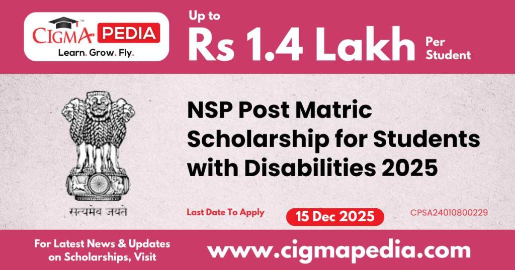 NSP Post Matric Scholarship for Students with Disabilities