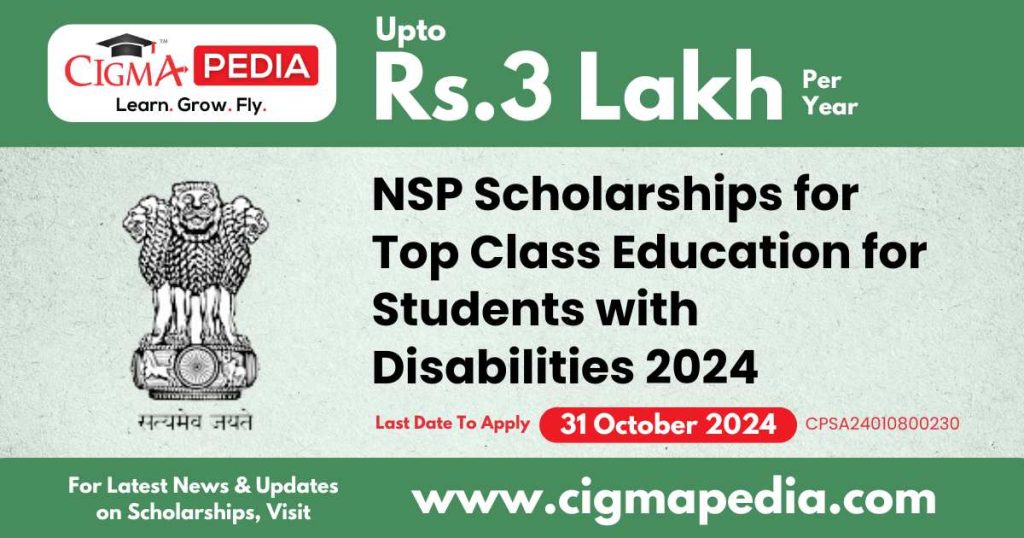 NSP Scholarships for Top Class Education for Students with Disabilities