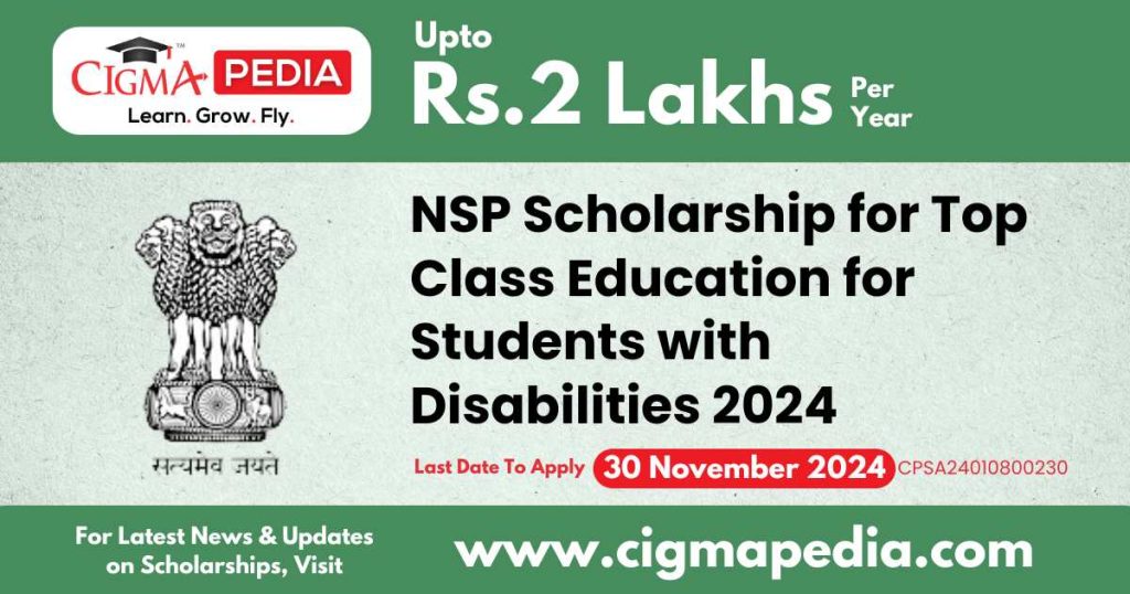 NSP Scholarships for Top Class Education for Students with Disablities