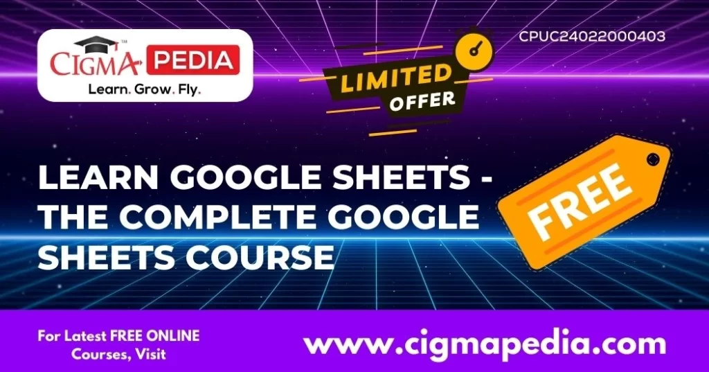 udemy google sheets free course