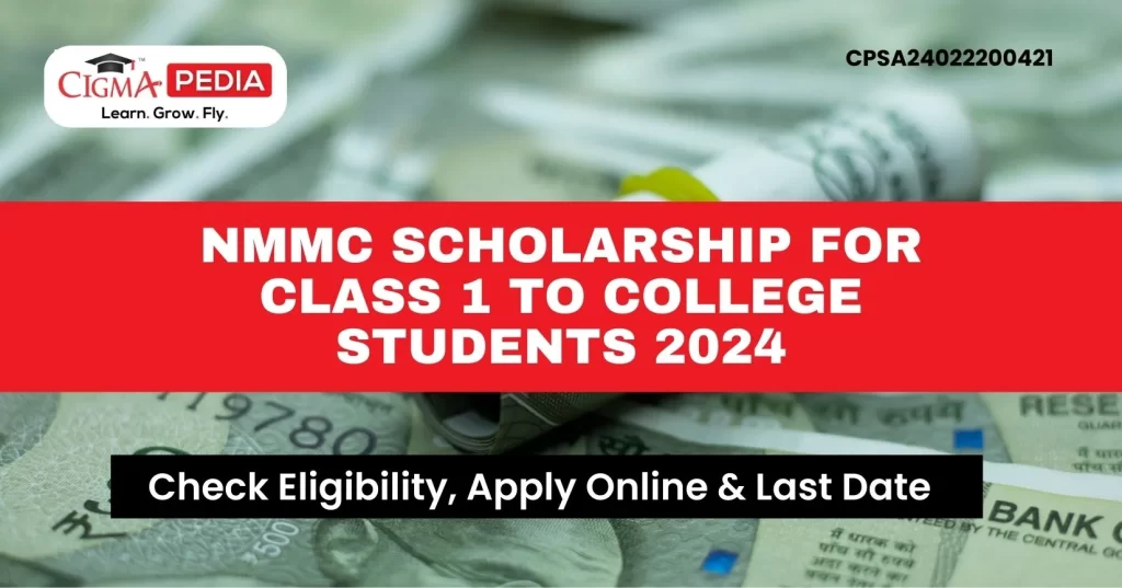 NMMC Scholarship for class 1 to college Students 2024