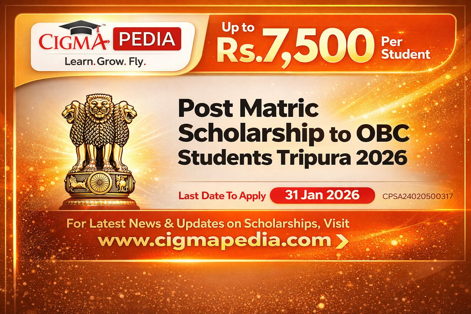 Post Matric Scholarship to OBC Students Tripura 2026 : Last Date ...