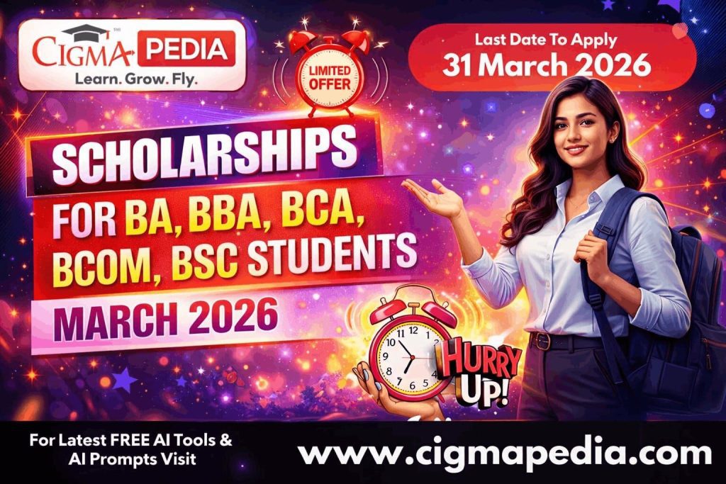 Scholarships for BA, BBA, BCA, BCOM, BSC Students in March 2026