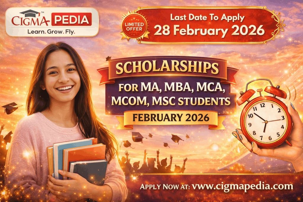 Top Scholarships for MA MBA MCA MCom MSc Students in January 2026