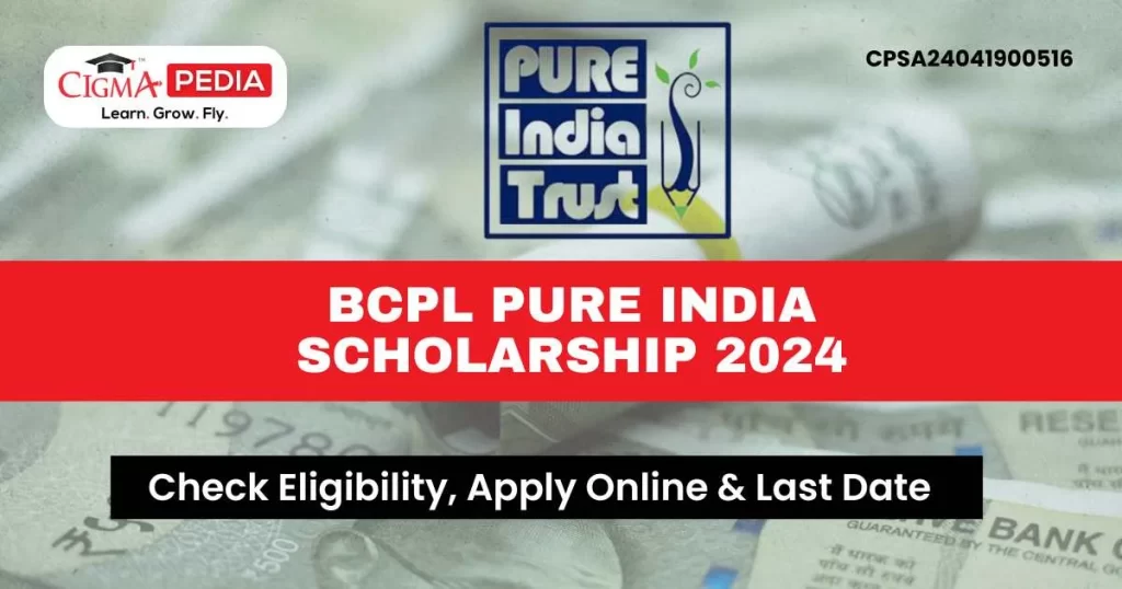 BCPL PURE India Scholarship 2024