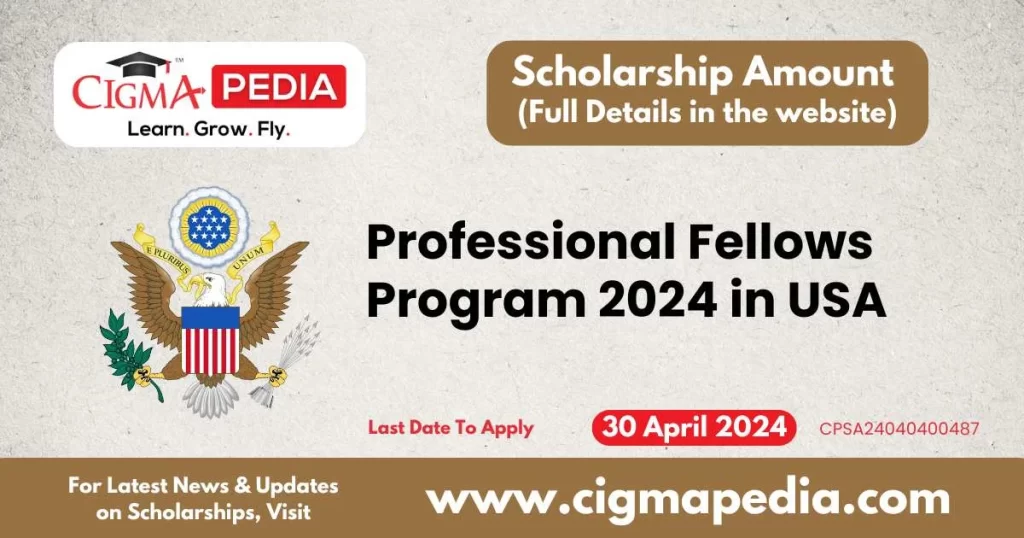 Professional Fellows Program 2024 in USA