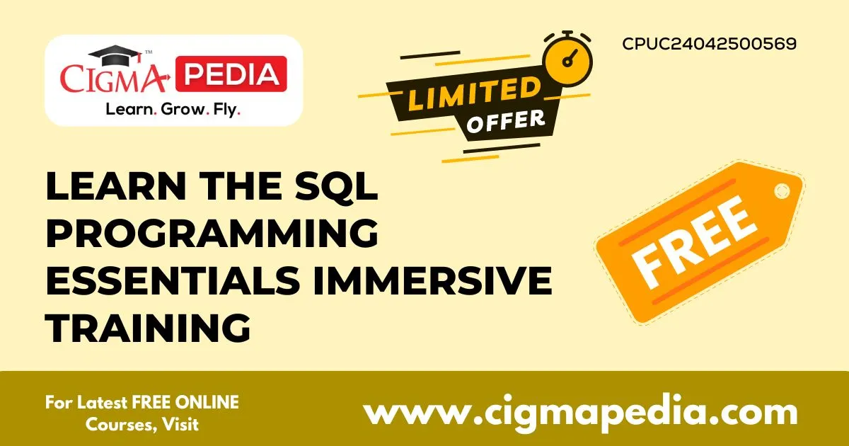 Learn The SQL Programming Essentials Immersive Training (Free Udemy ...