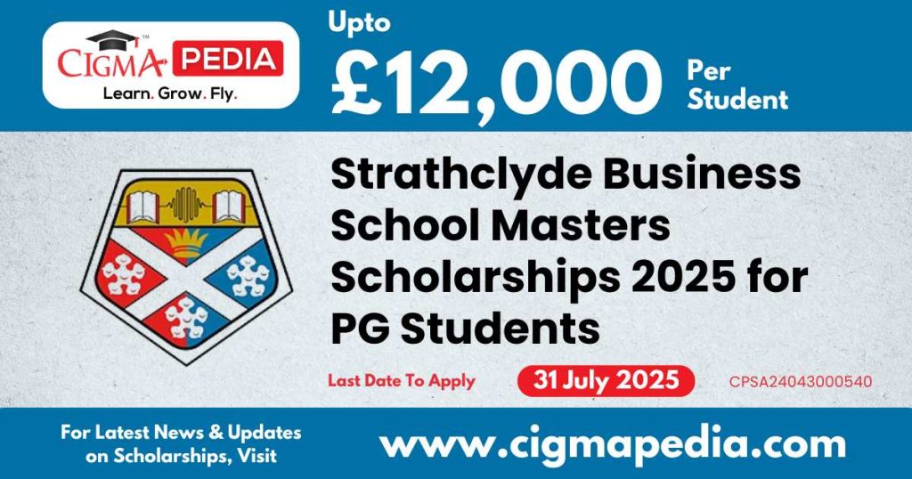 Strathclyde Business School Masters Scholarship