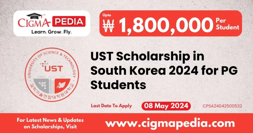 UST Scholarship in South Korea 2024 for PG Students