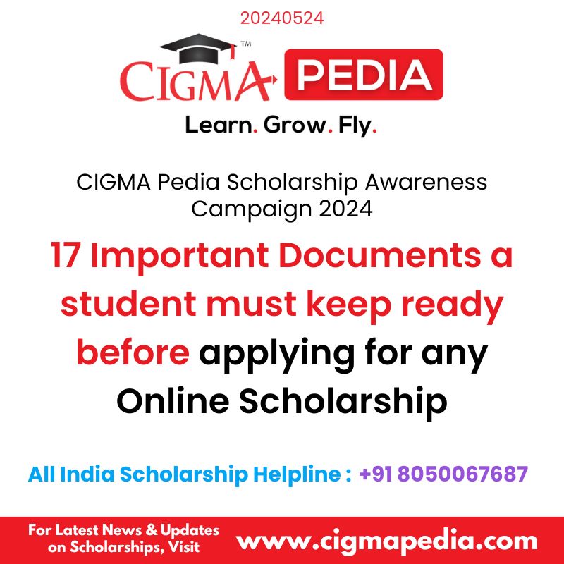 17 Important Documents a student must keep ready before applying for any Online Scholarship
