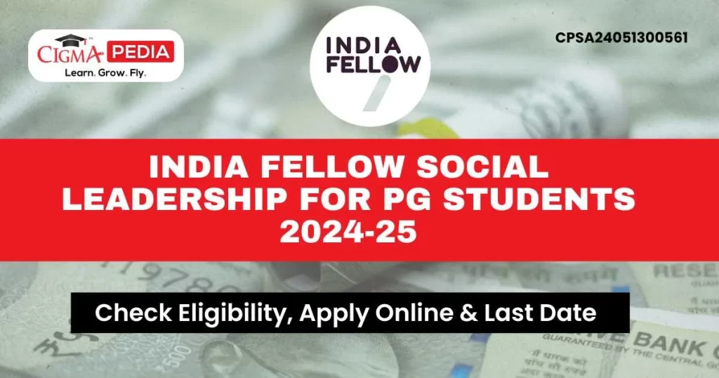 India Fellow Social Leadership for PG Students 2024-25
