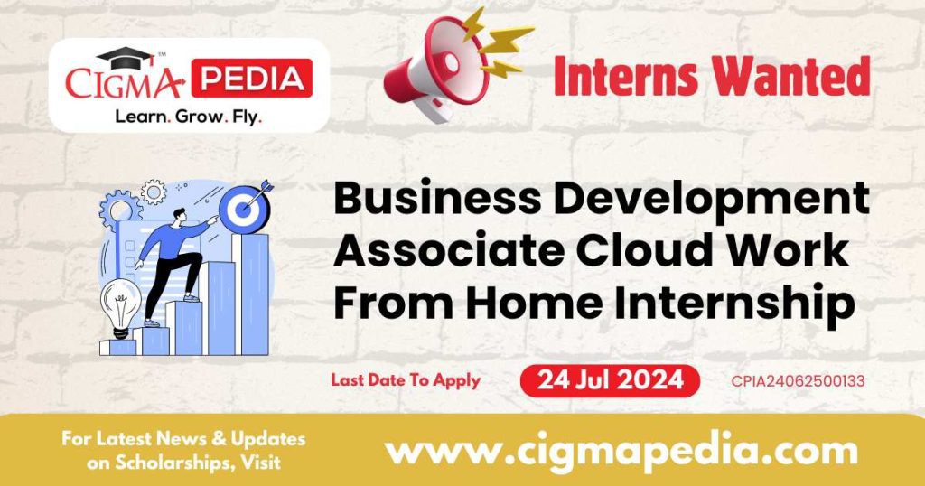 Business Development Associate Cloud Work From Home Internship by Quantazone Software Private Limited 2024