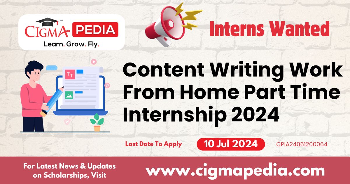 content writing internship work from home part time