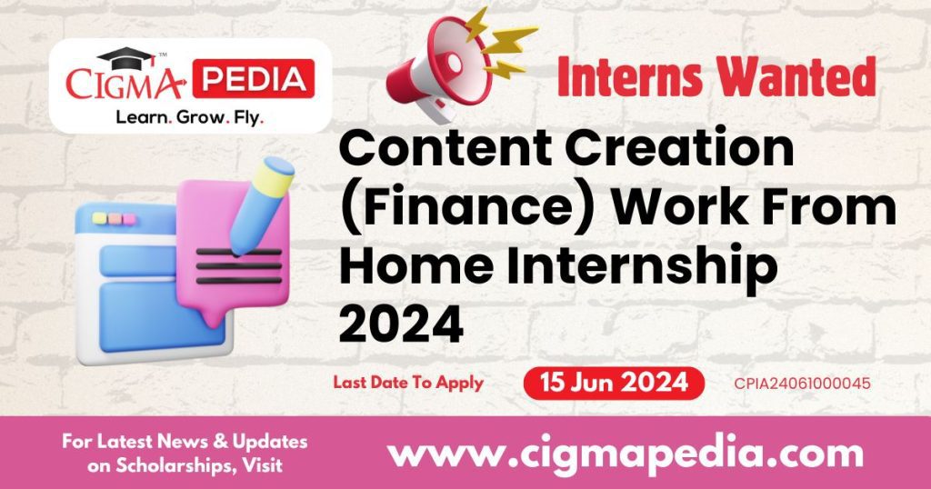 Content creation work from home internship