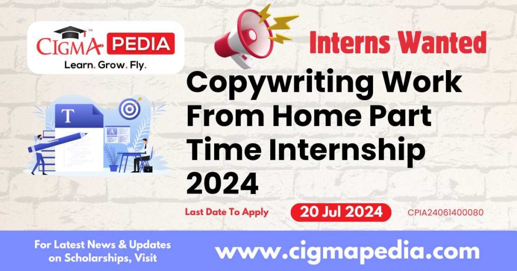 Copy Writing work from home internships