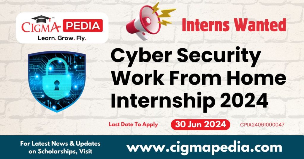 Cyber Security work from home internship 2024