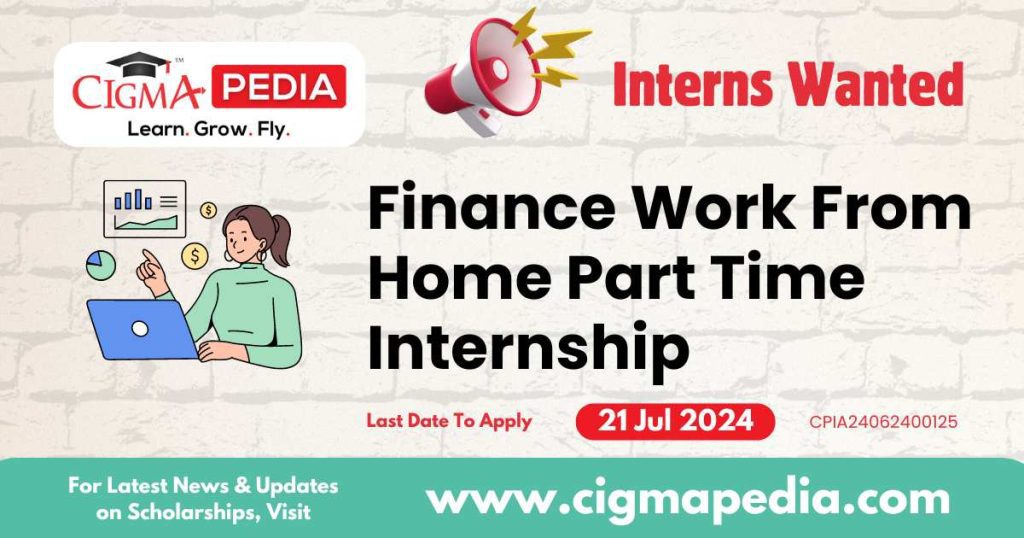 Finance Work From Home Part Time Internship by B B Advisory 2024