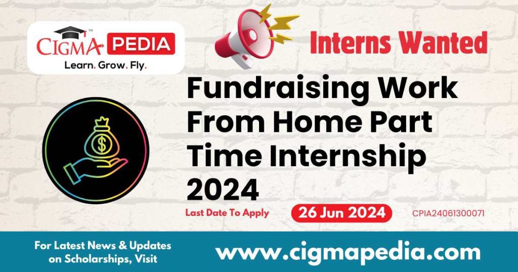 Fundraising work from home internship 2024