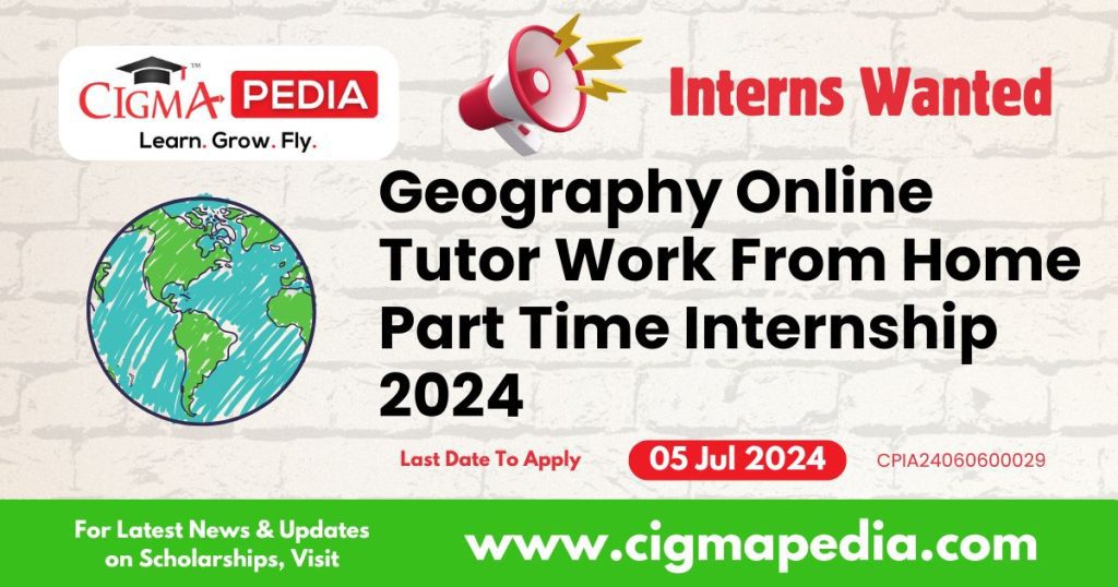 Geography Online Tutor Part Time Internship